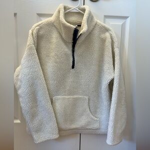 J Crew Sherpa Popover Jacket Size Small